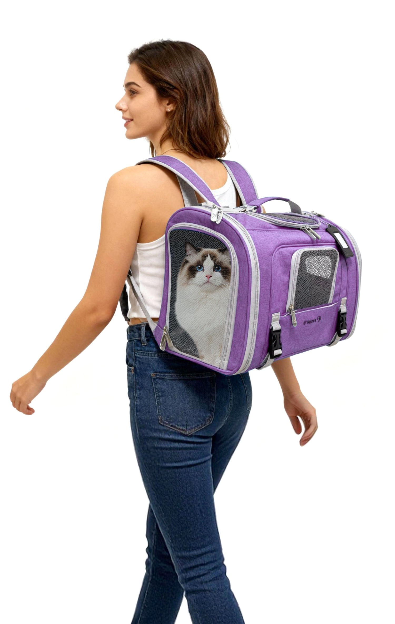 Mr. Peanuts Monterey Series Airline Compliant Horizontal Backpack Pet Carrier | HT Animal Supply