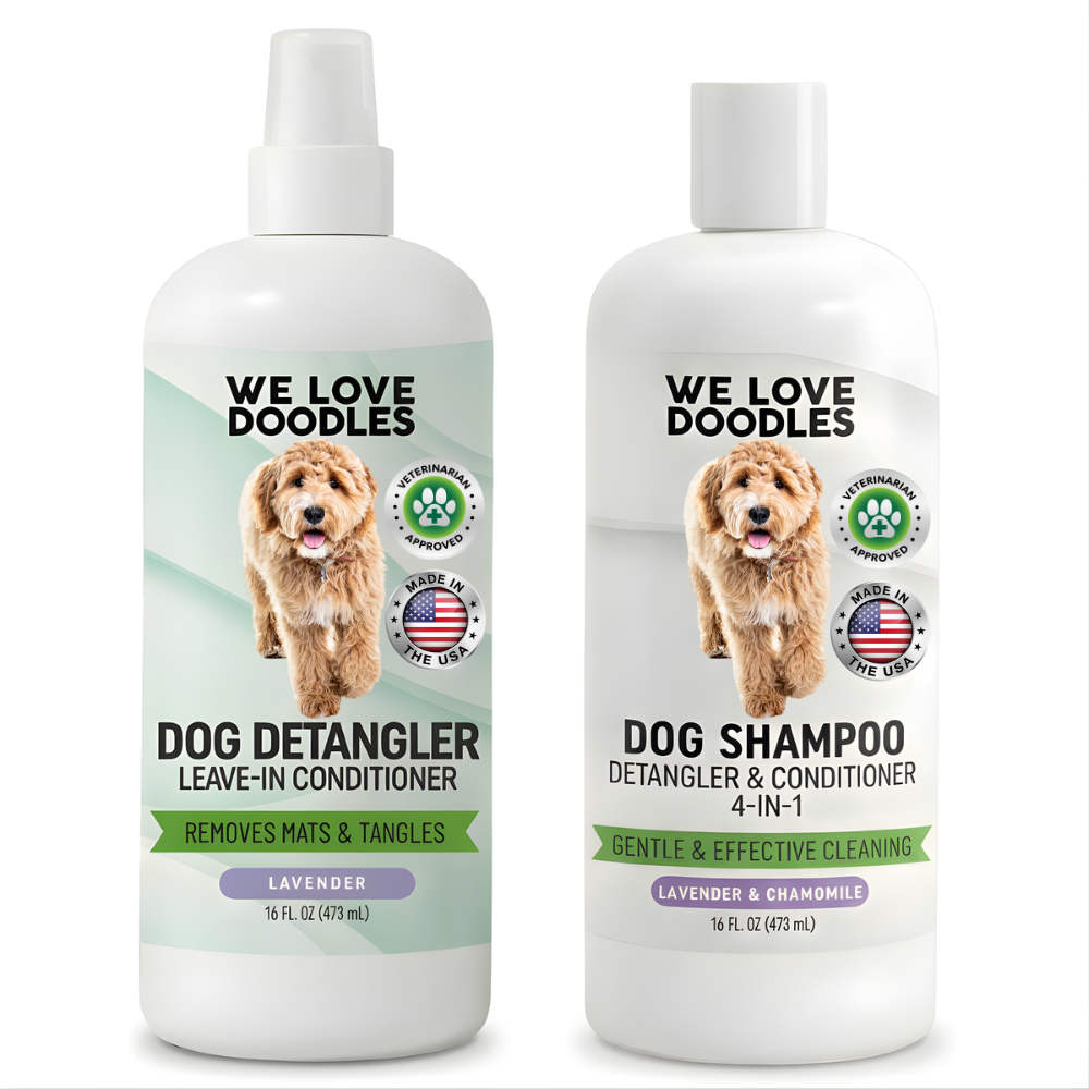 Lavender Detangler Spray & 4-in-1 Dog Shampoo Bundle