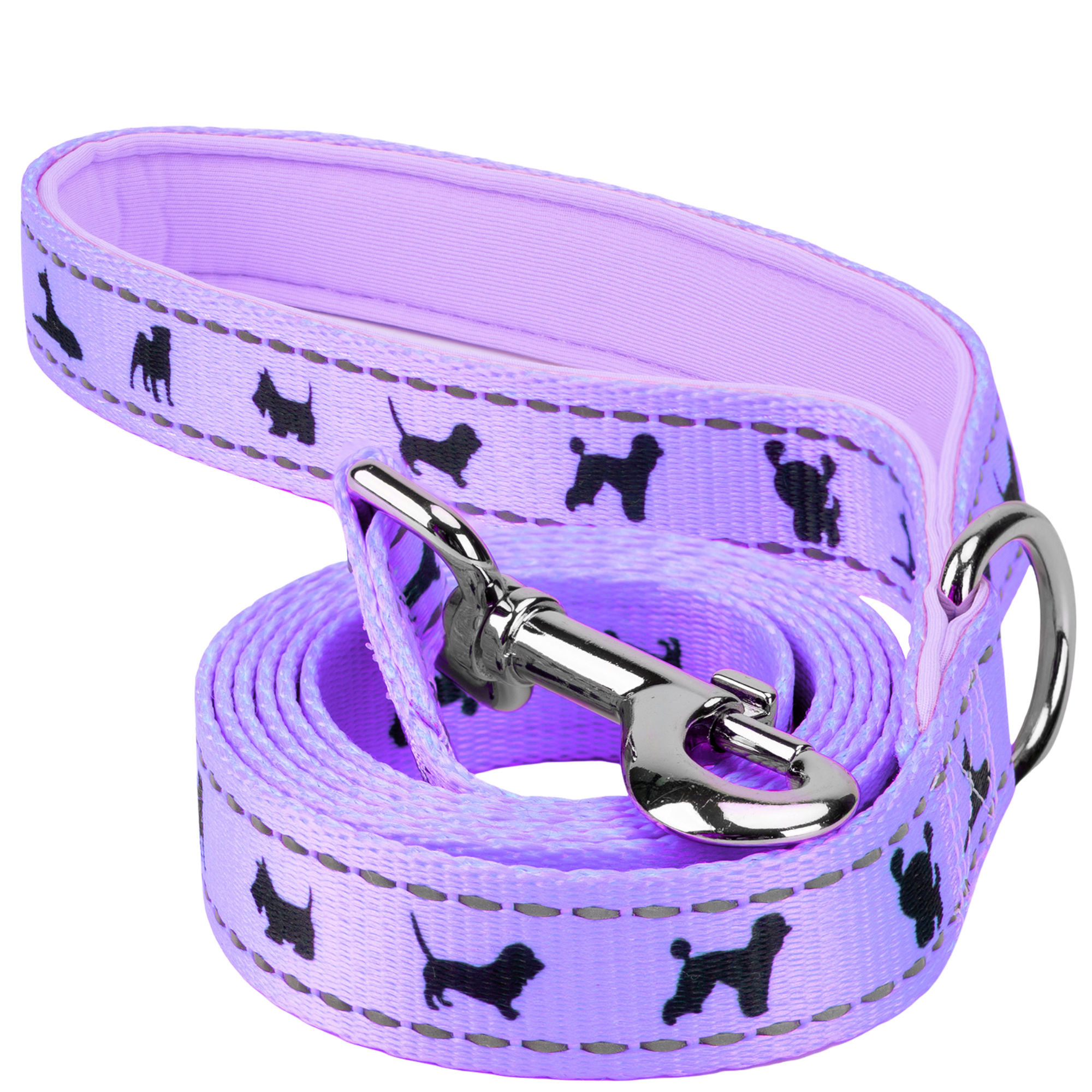 EcoBark Lavender Dog Leash - Comfort Grip Padded Leash - 4ft, 5ft, and 6ft for Small and Medium Dogs