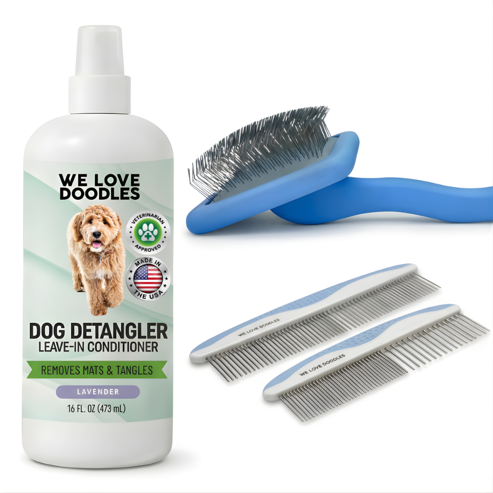 Lavender Grooming Starter Pack (Brush, Combs & Detangler)
