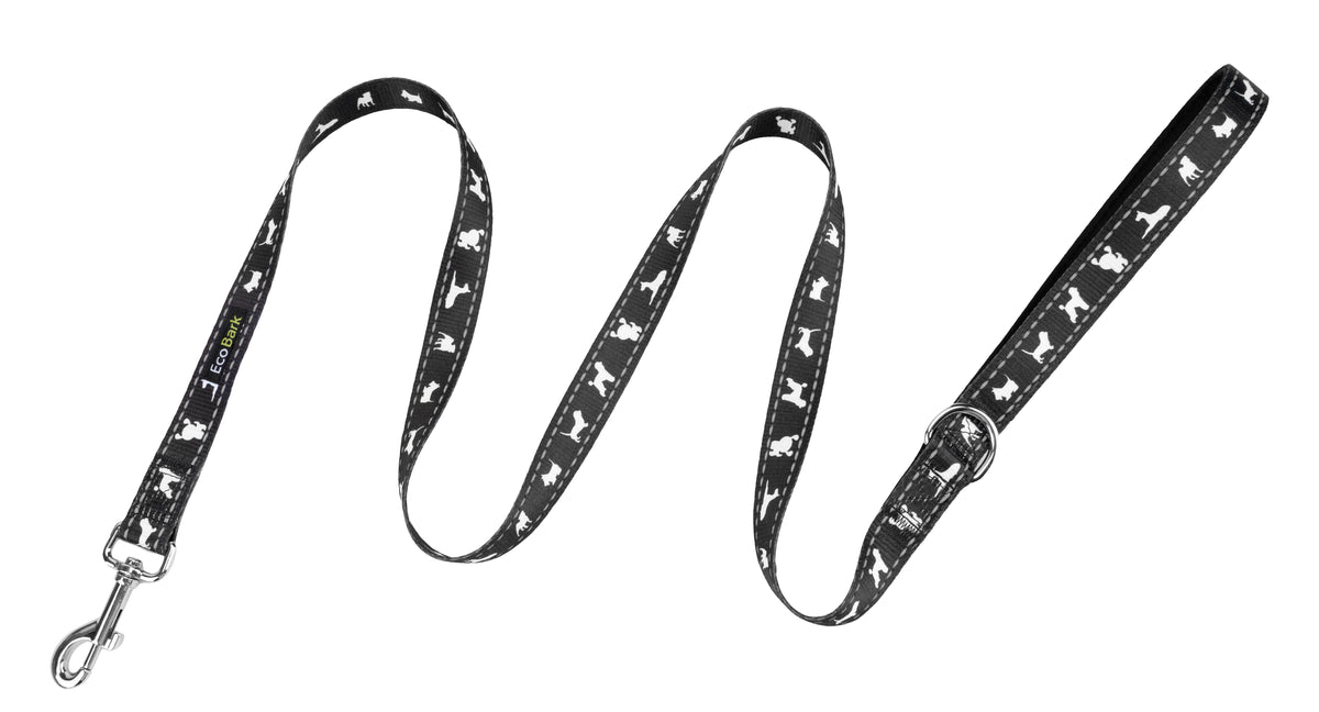 EcoBark – Black Comfort Grip Padded Dog Leash