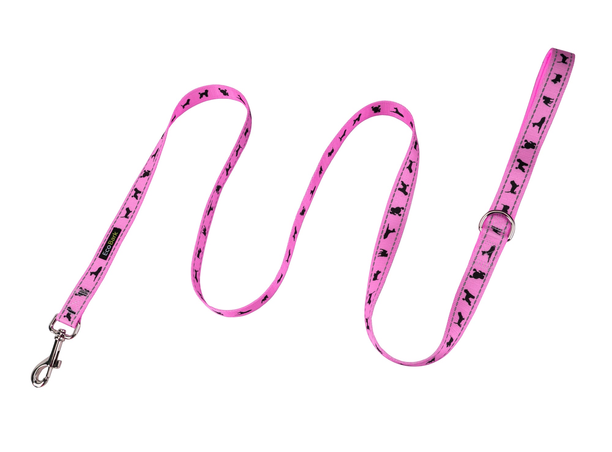 Pink Dog Leash by EcoBark - Padded Comfort Grip Leash - 4ft, 5ft, and 6ft Leash for Teacup, Small, and Medium Dogs