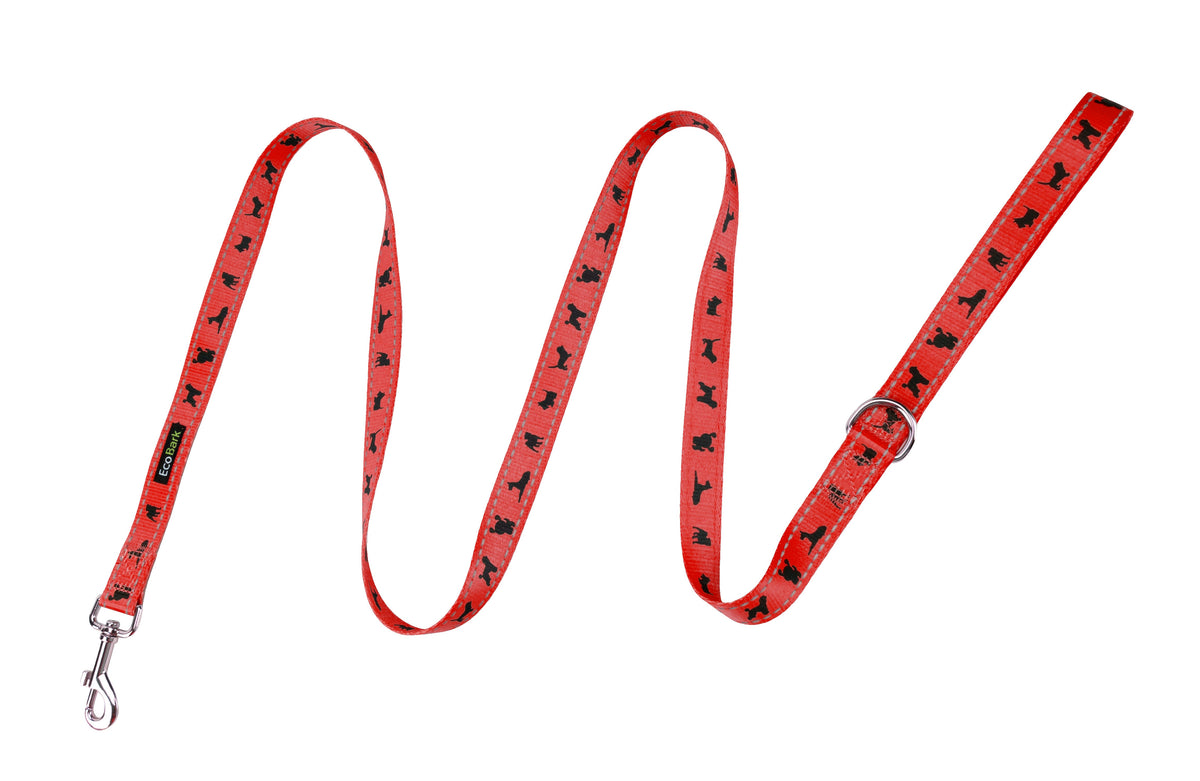 EcoBark – Cherry Red Comfort Grip Padded Dog Leash