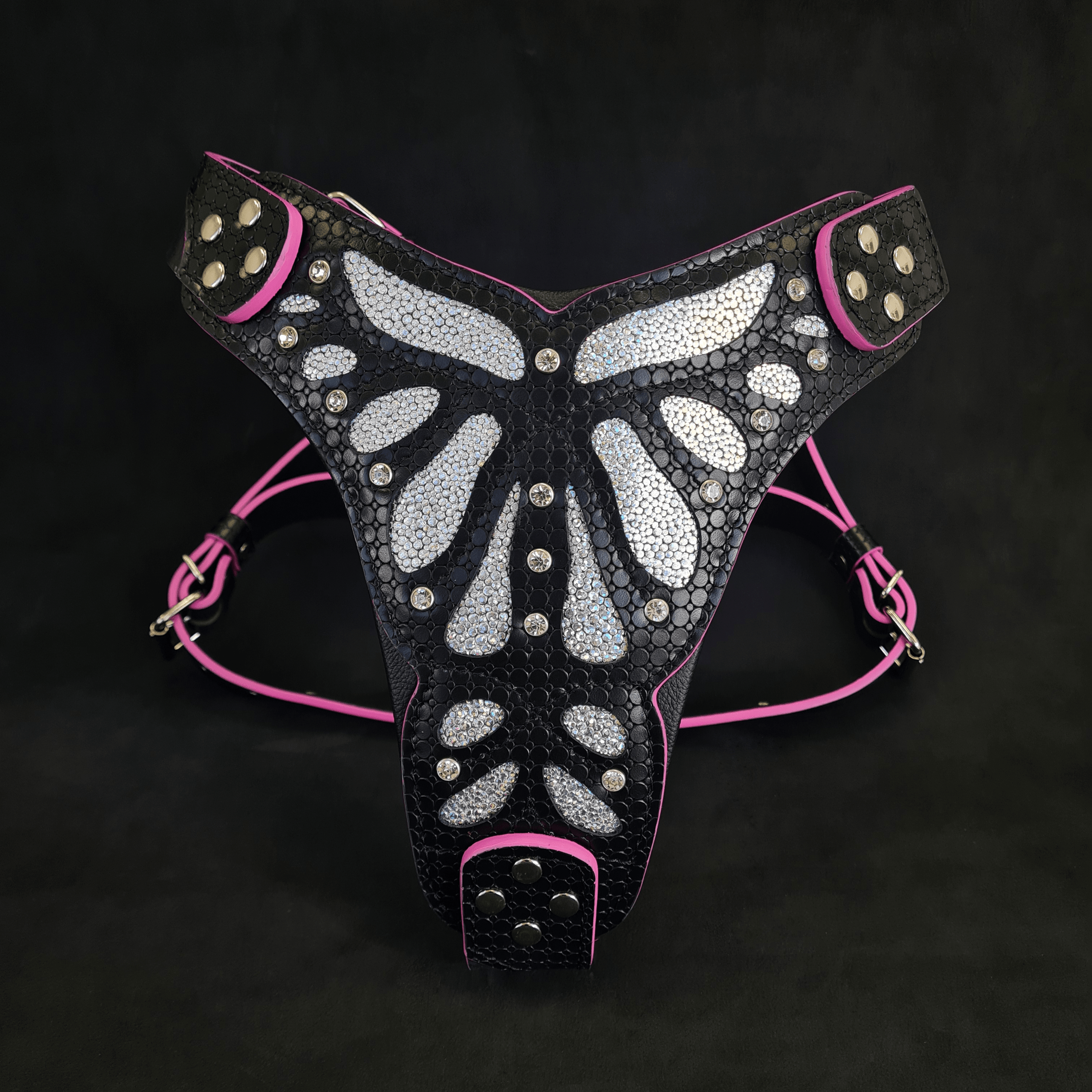 Bestia Dog Gear The Ariel harness Genuine Leather Pink pet supplies
