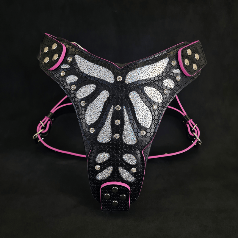 Bestia Dog Gear The Ariel harness Genuine Leather Pink pet supplies