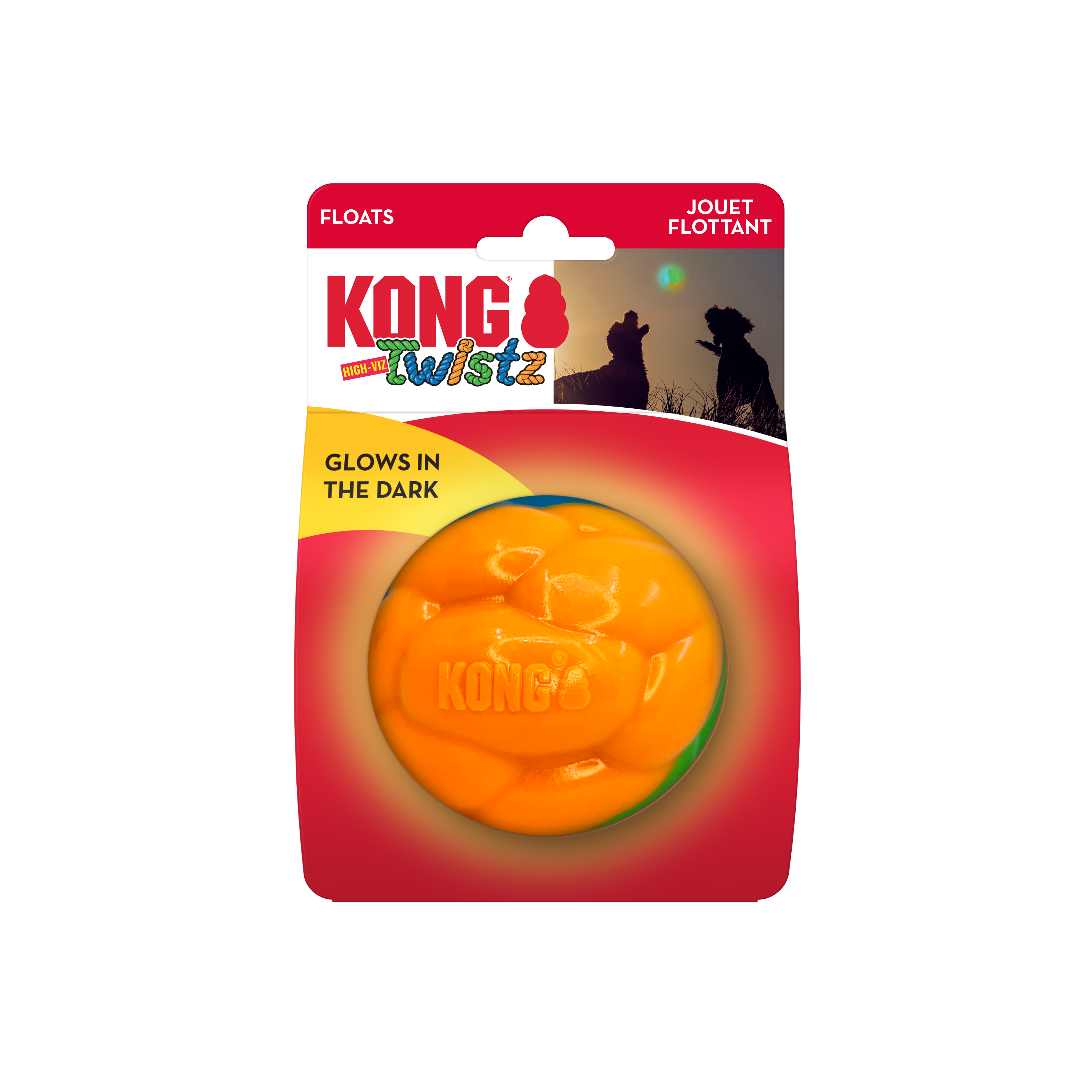 Kong Twistz High-Viz Ball Large - HT Animal Supply