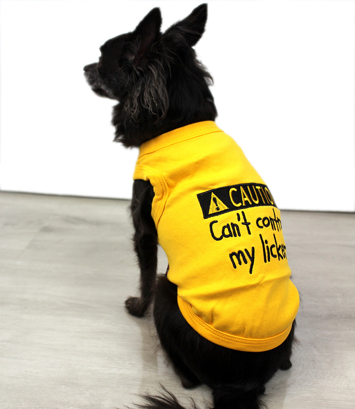 Parisian Pet Licker Novelty Dog Apparel-Yellow