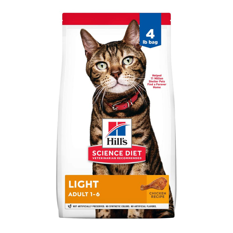 Hills Science Diet Adult Light Chicken Recipe Dry Cat Food Bag