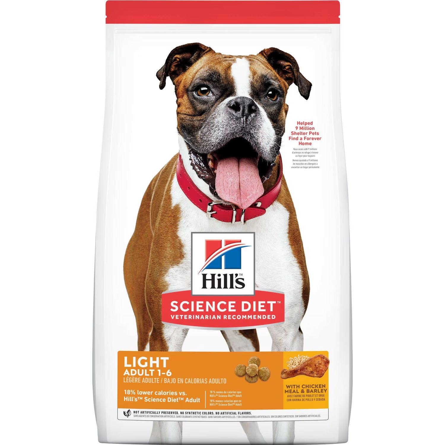 Hills Science Diet Adult Light with Chicken Meal & Barley Dry Dog Food Bag (30lb)