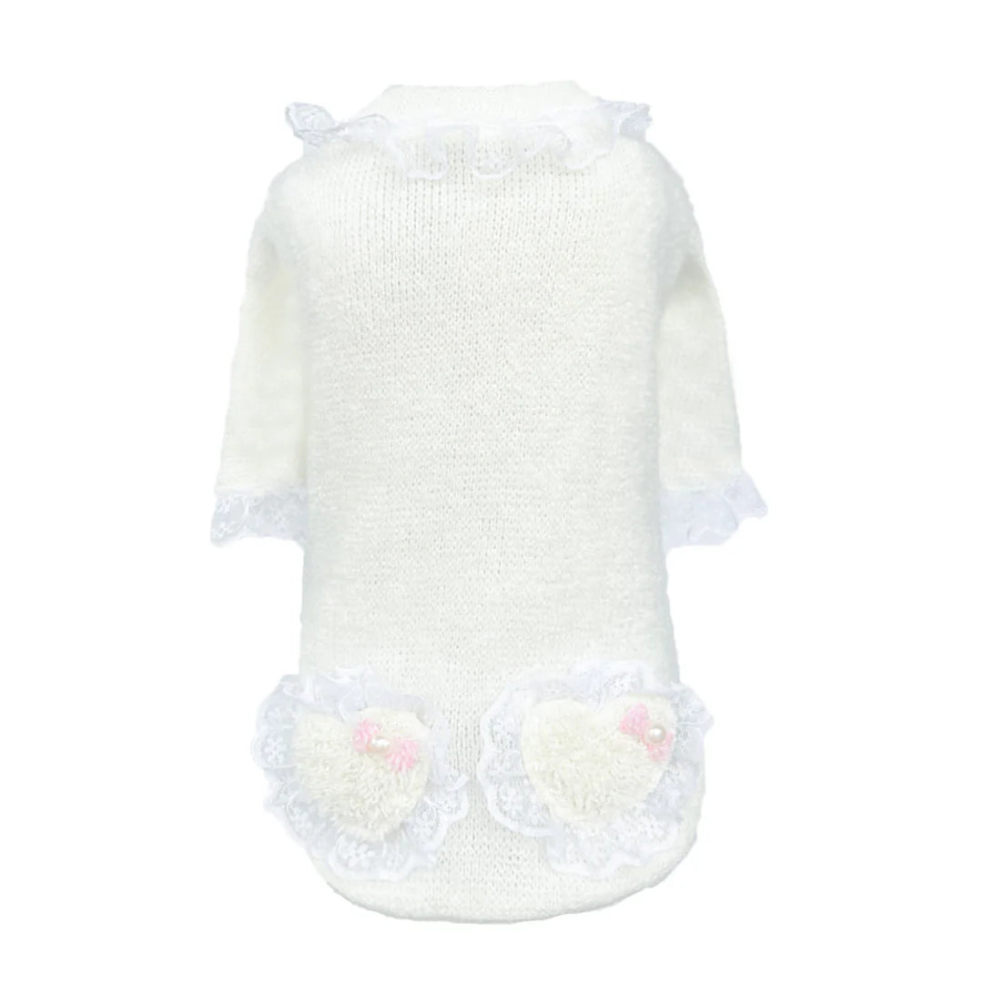 Hello Doggie Lil Lamb Faux Fur Cotton Dog Sweater