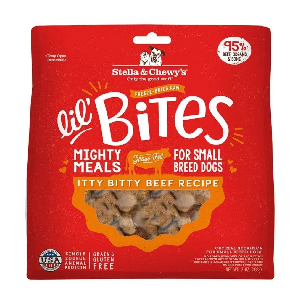 Stella & Chewys Lil Bites Itty Bitty Beef Recipe Dog Food (7oz)