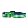Up Country Lime Gingham Small Breed Dog Collar Made in USA