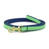 Up Country Lime Gingham Small Breed Dog Leash Made in USA