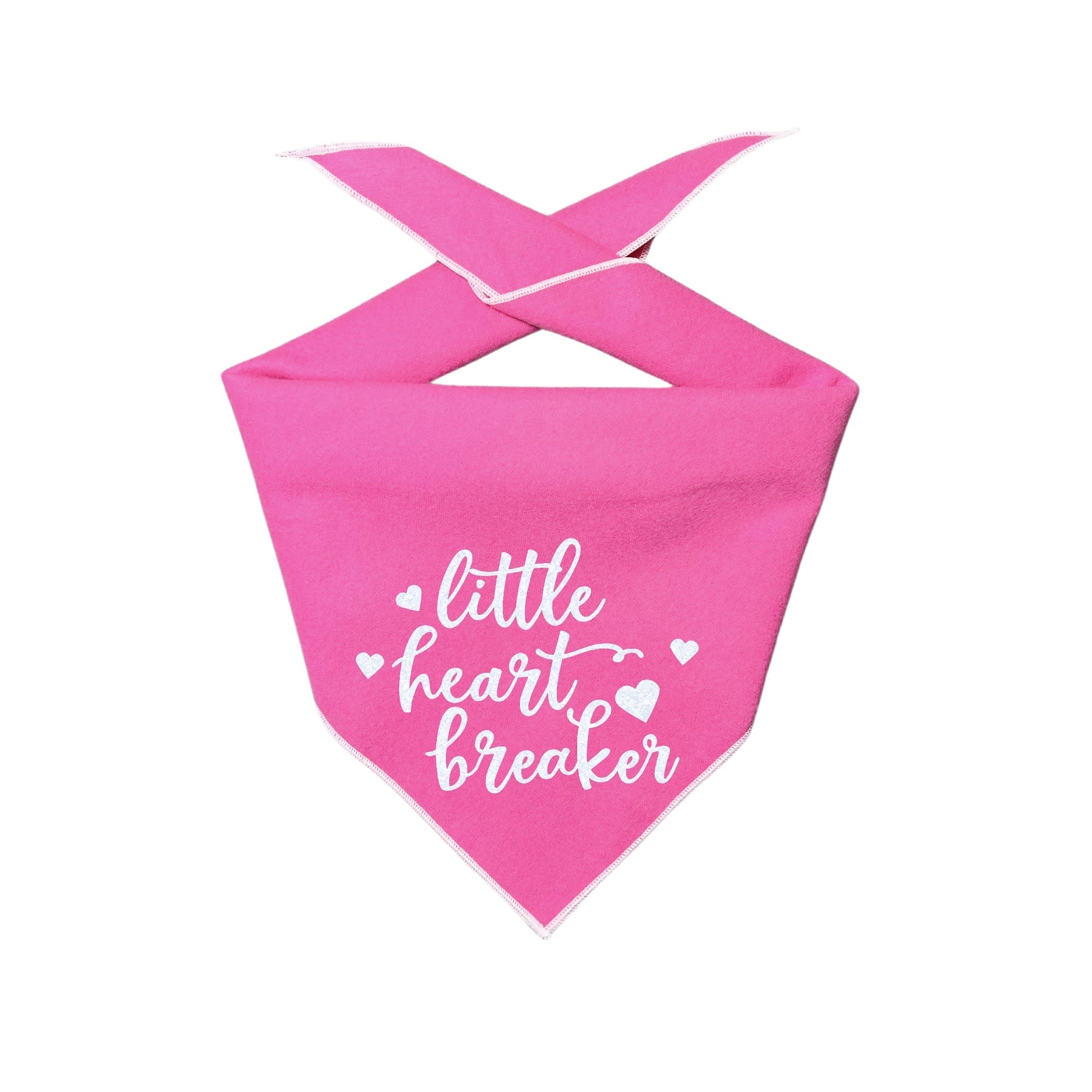Little Heart Breaker Pink Dog Bandana