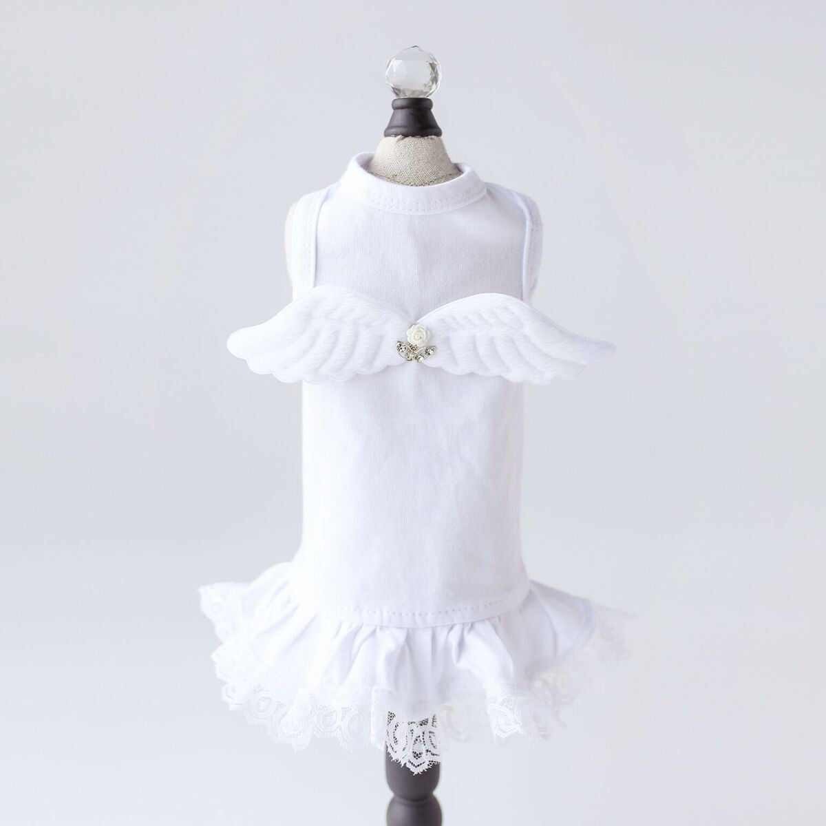 Hello Doggie Lil Angel Cotton Crystal Dog Dress
