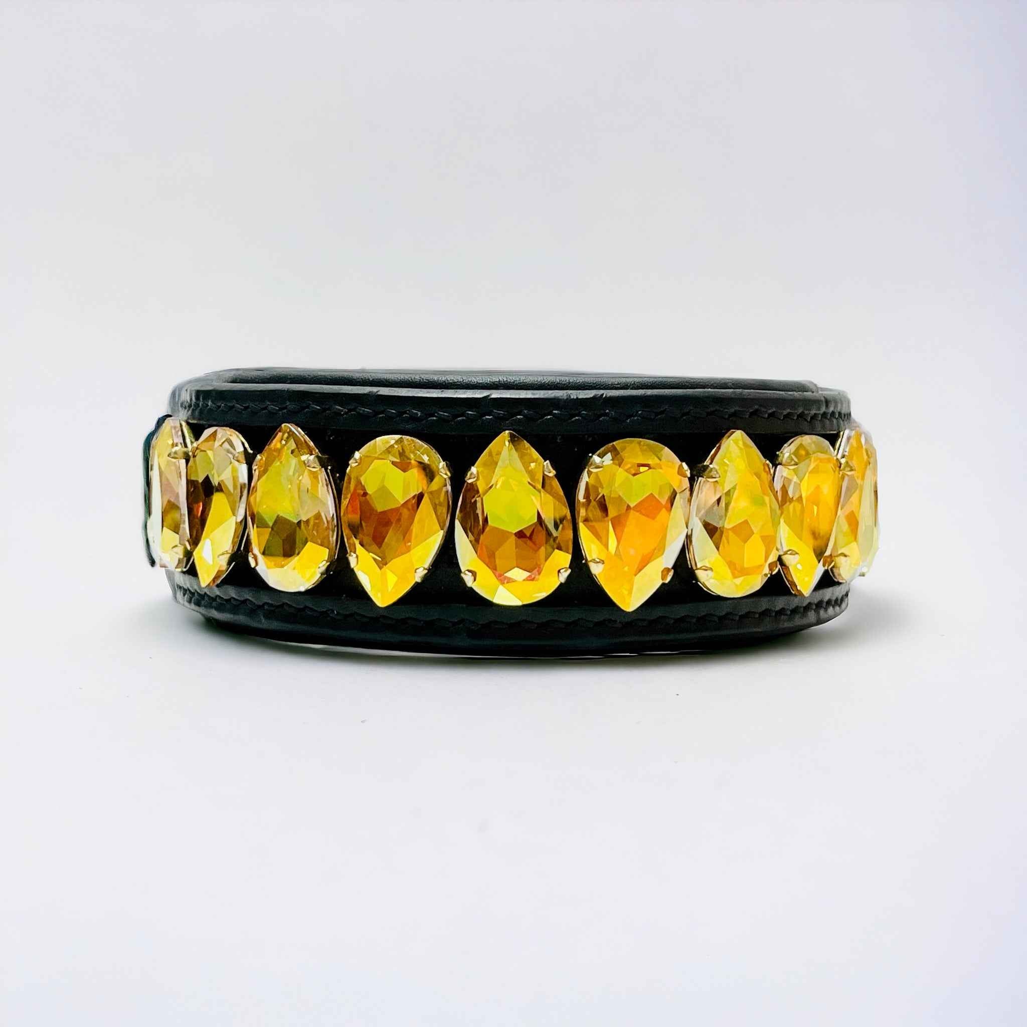 Liz Big Dog Collar Metallic Sunshine