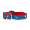 Up Country Lobster and Buoy Cast Brass Dog Collar
