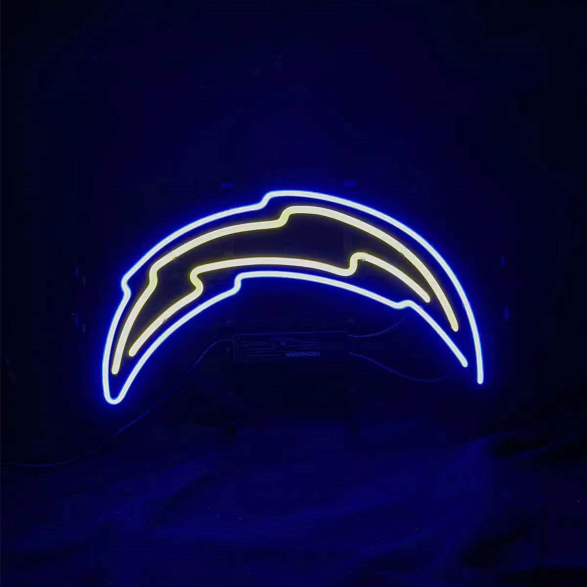 Los Angeles Chargers Logo Real Glass Neon Sign