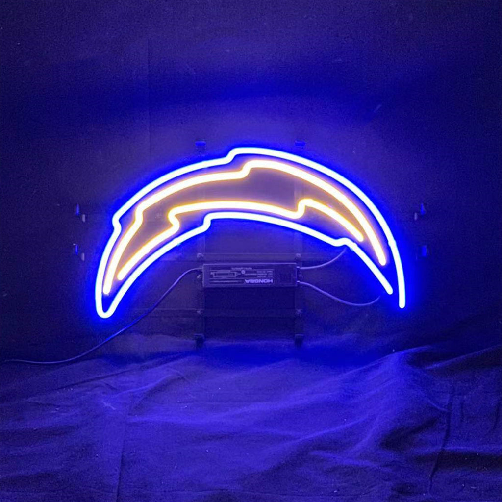 Los Angeles Chargers Logo Real Glass Neon Sign