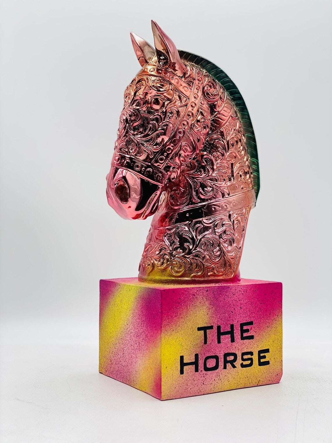 Luxurious Chrome-Plated Horse Statue