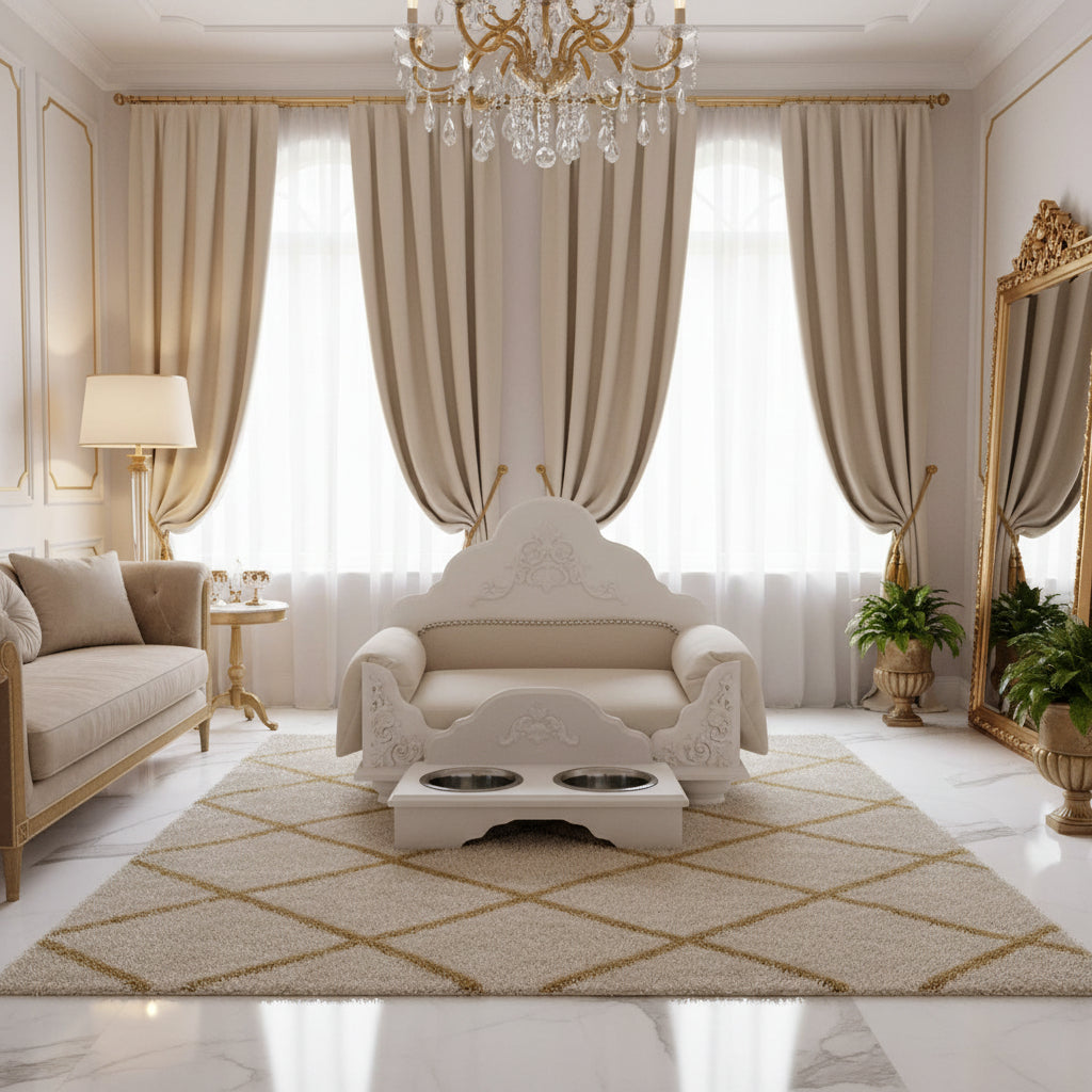 Grace Kelly Pure White Dog Bed