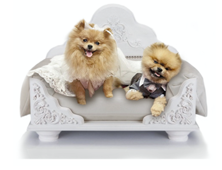 Grace Kelly Pure White Dog Bed