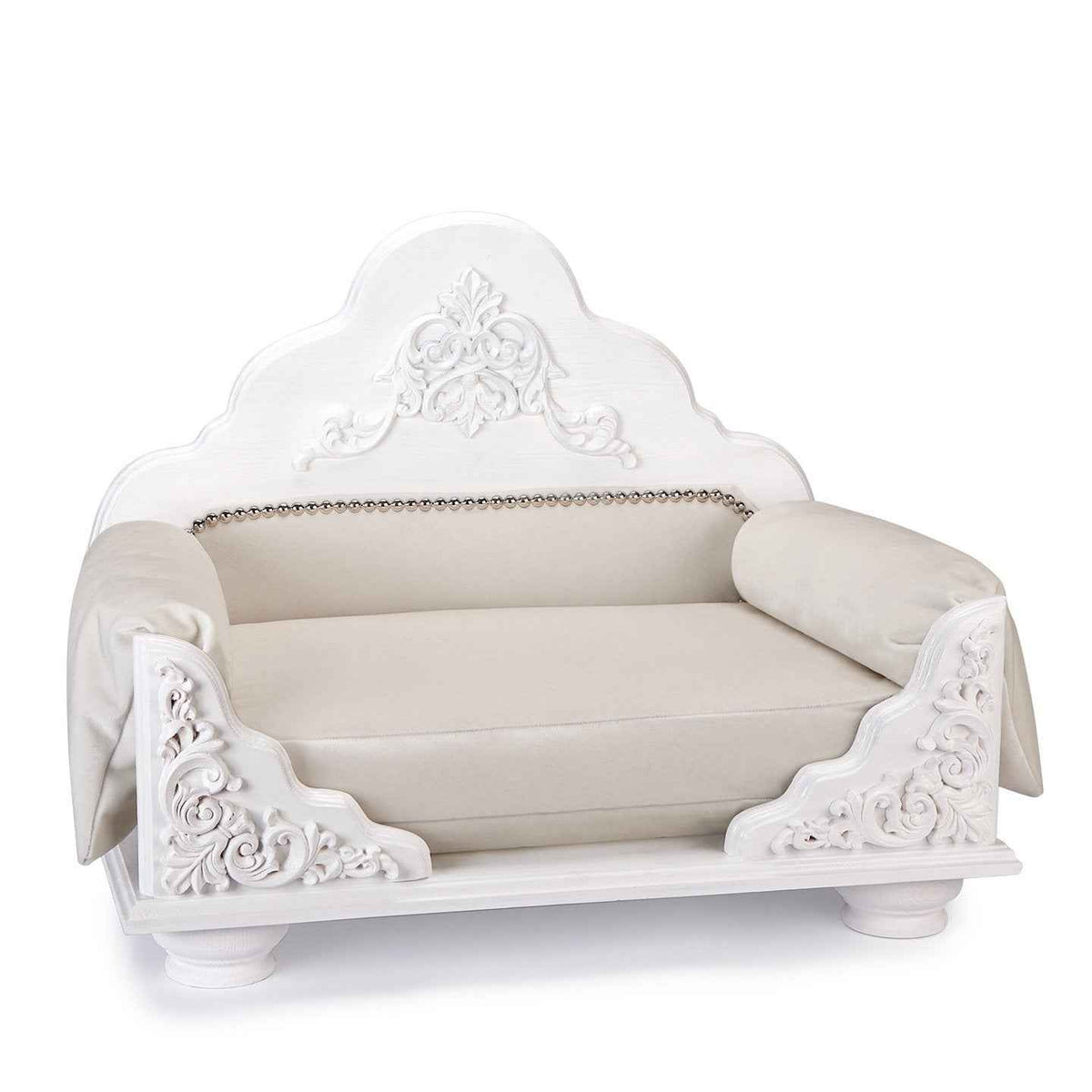 Grace Kelly Pure White Dog Bed