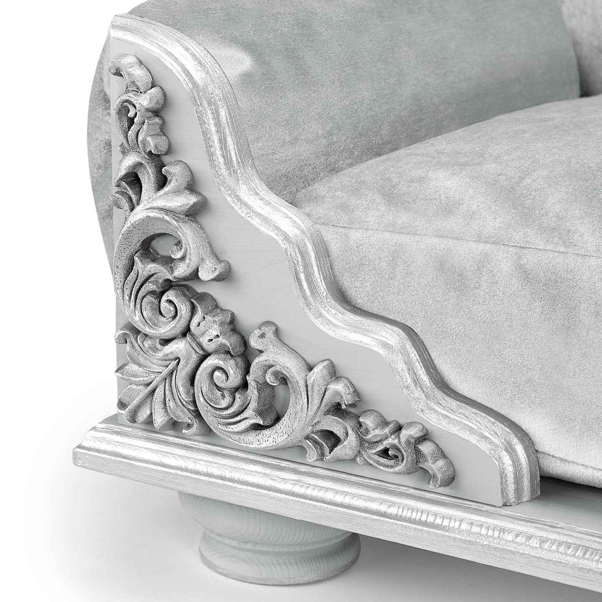 Grace Kelly Silver Dog Bed