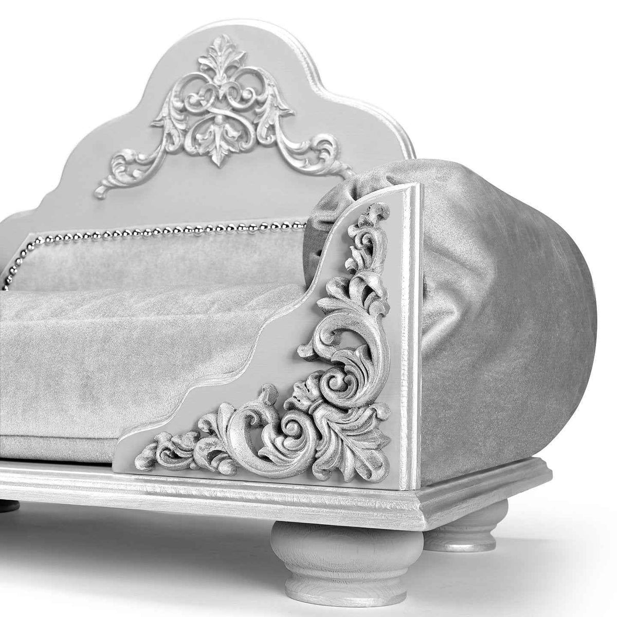 Grace Kelly Silver Dog Bed