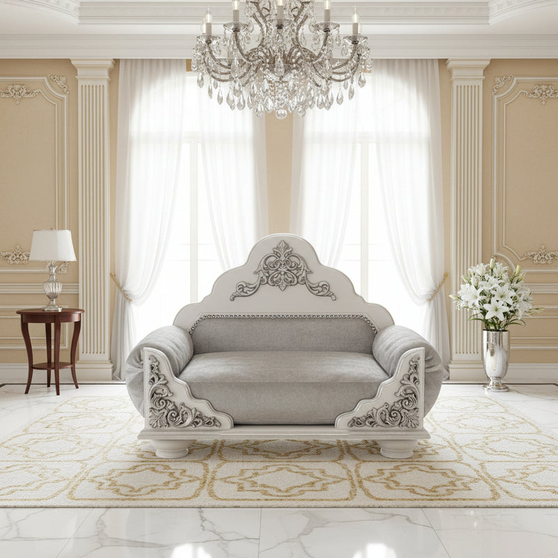 Grace Kelly Silver Dog Bed