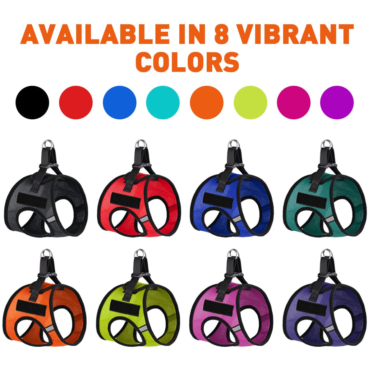 Dogline York Mesh Harness with Built-In Hook & Loop Fasteners