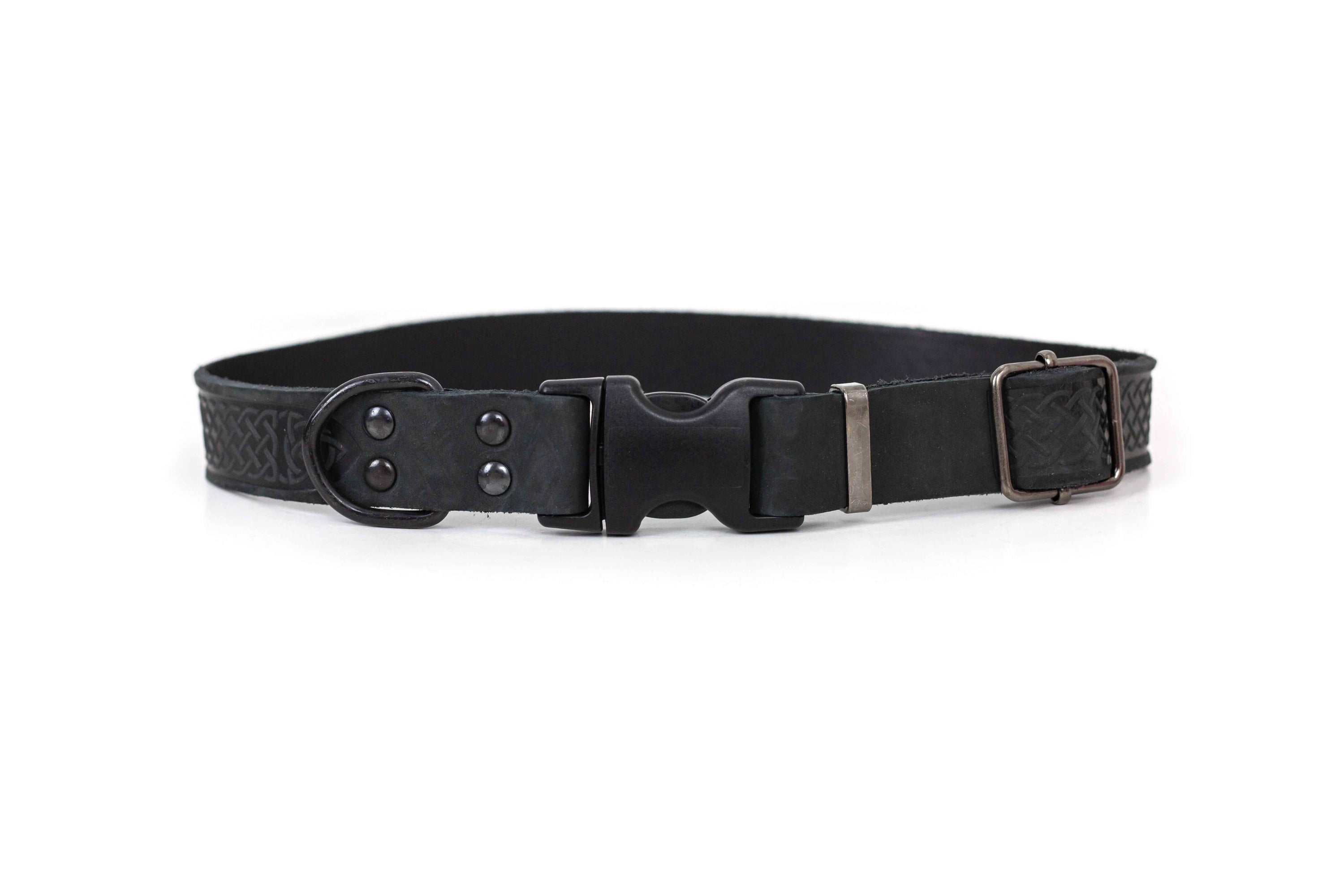 Celtic Sport Quick-Release Leather Dog Collar