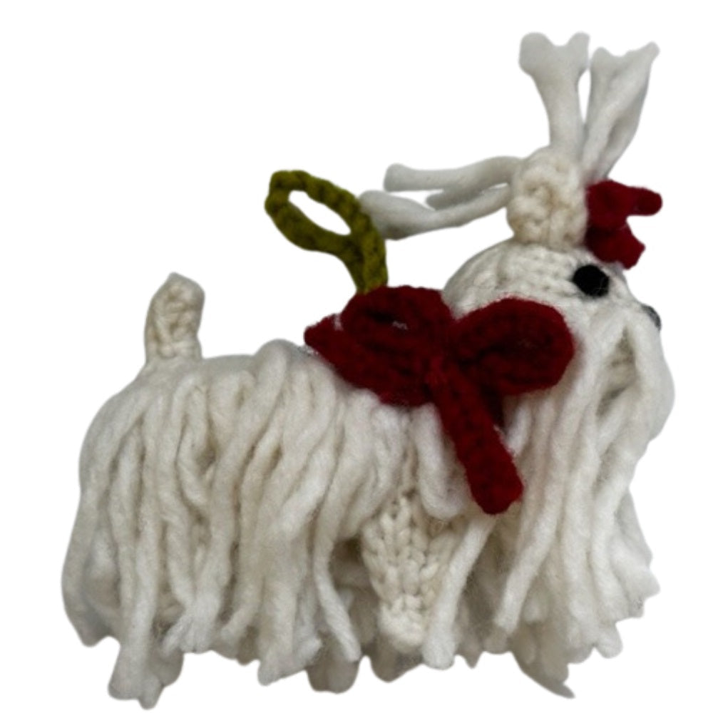 Chilly Dog Maltese Wool Ornament