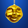 Man in the Moon Glass Ornament (Gold)