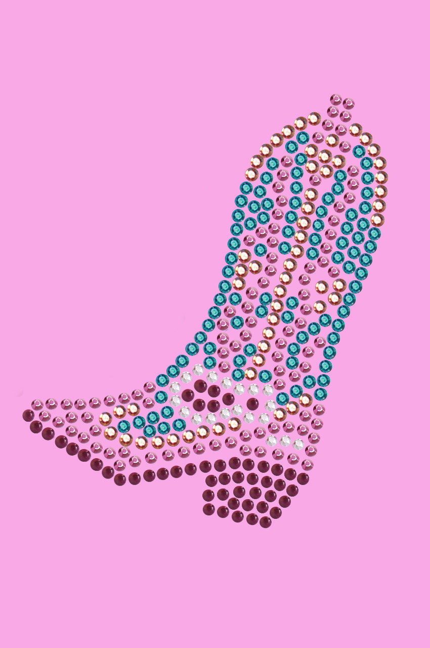 Boot (Pink & Turquoise) - Womens T-shirt