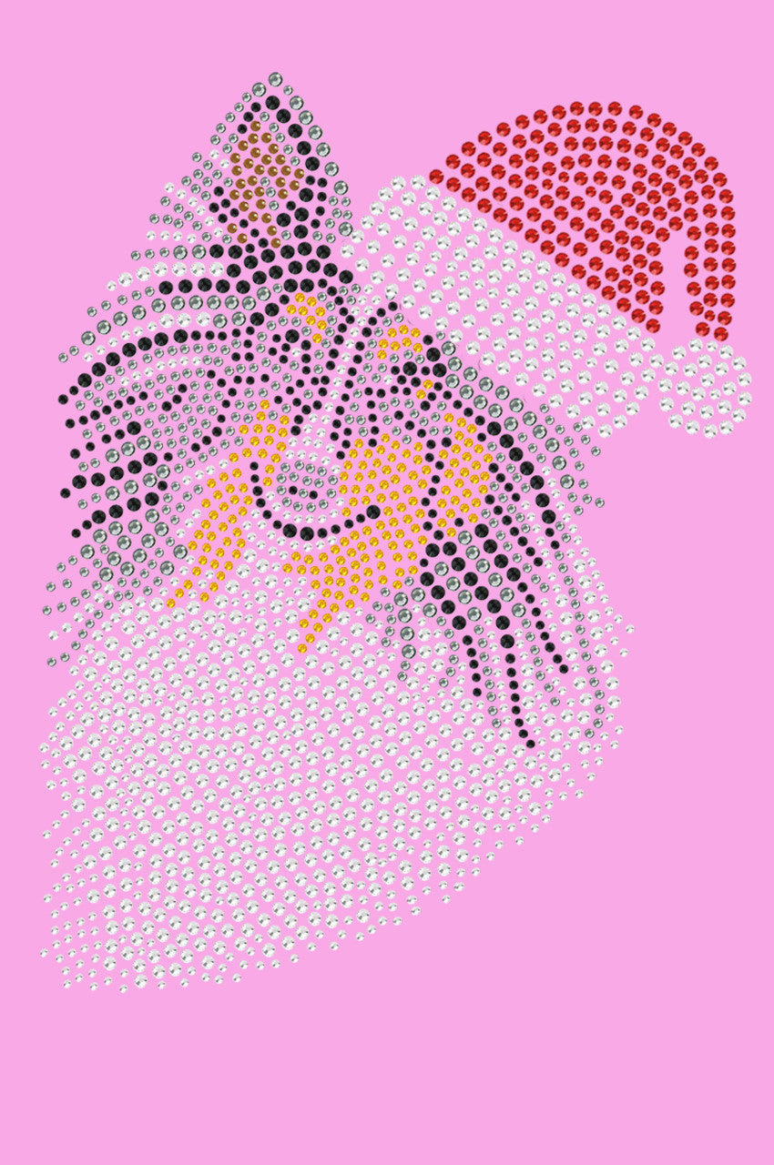 Sheltie Face (Tri Color) with Santa Hat - Women's T-shirt