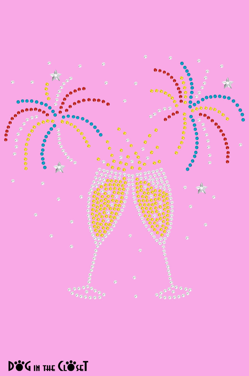 Happy New Year Drink & Fireworks - Womens Tee