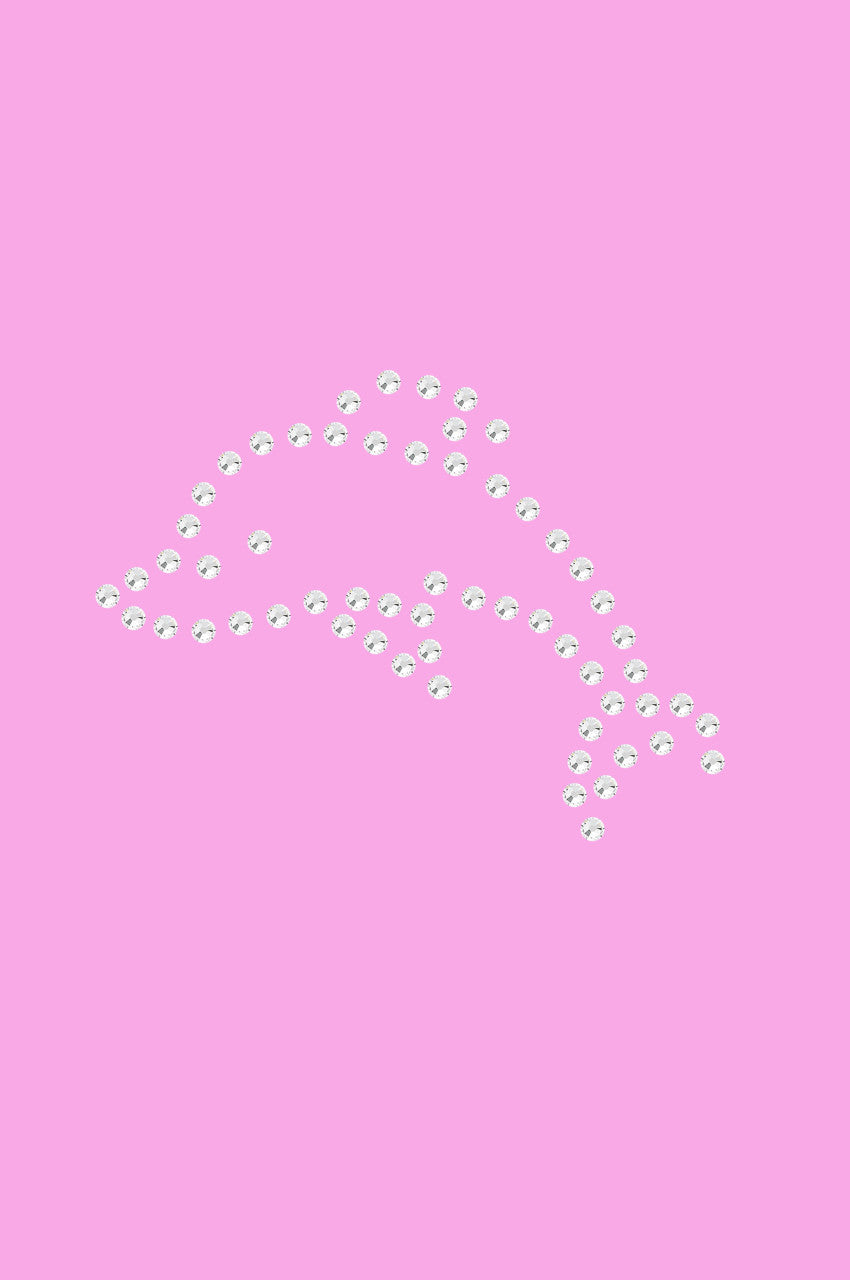 Dolphin (Small Rhinestone) - Womens T-shirt