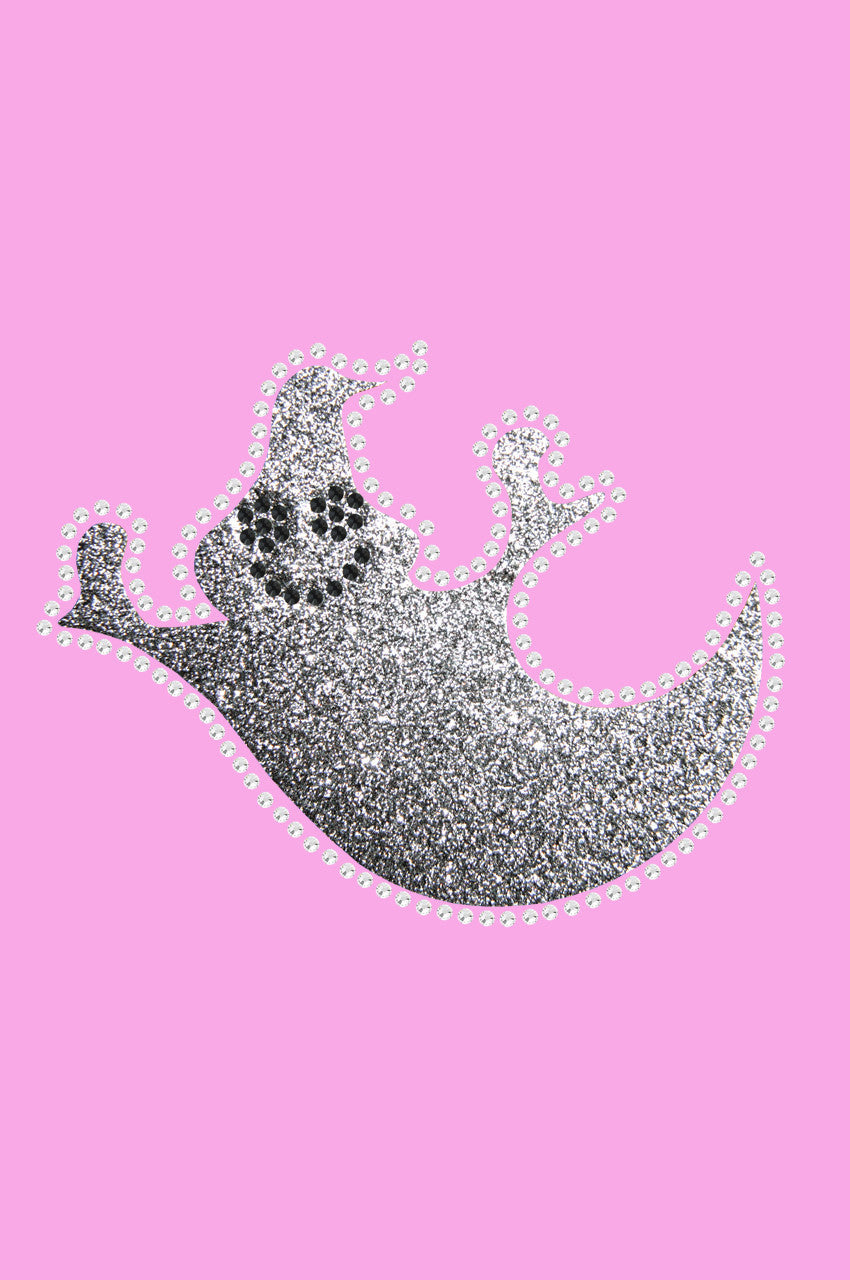 Silver Glitter Ghost - Womens T-shirt