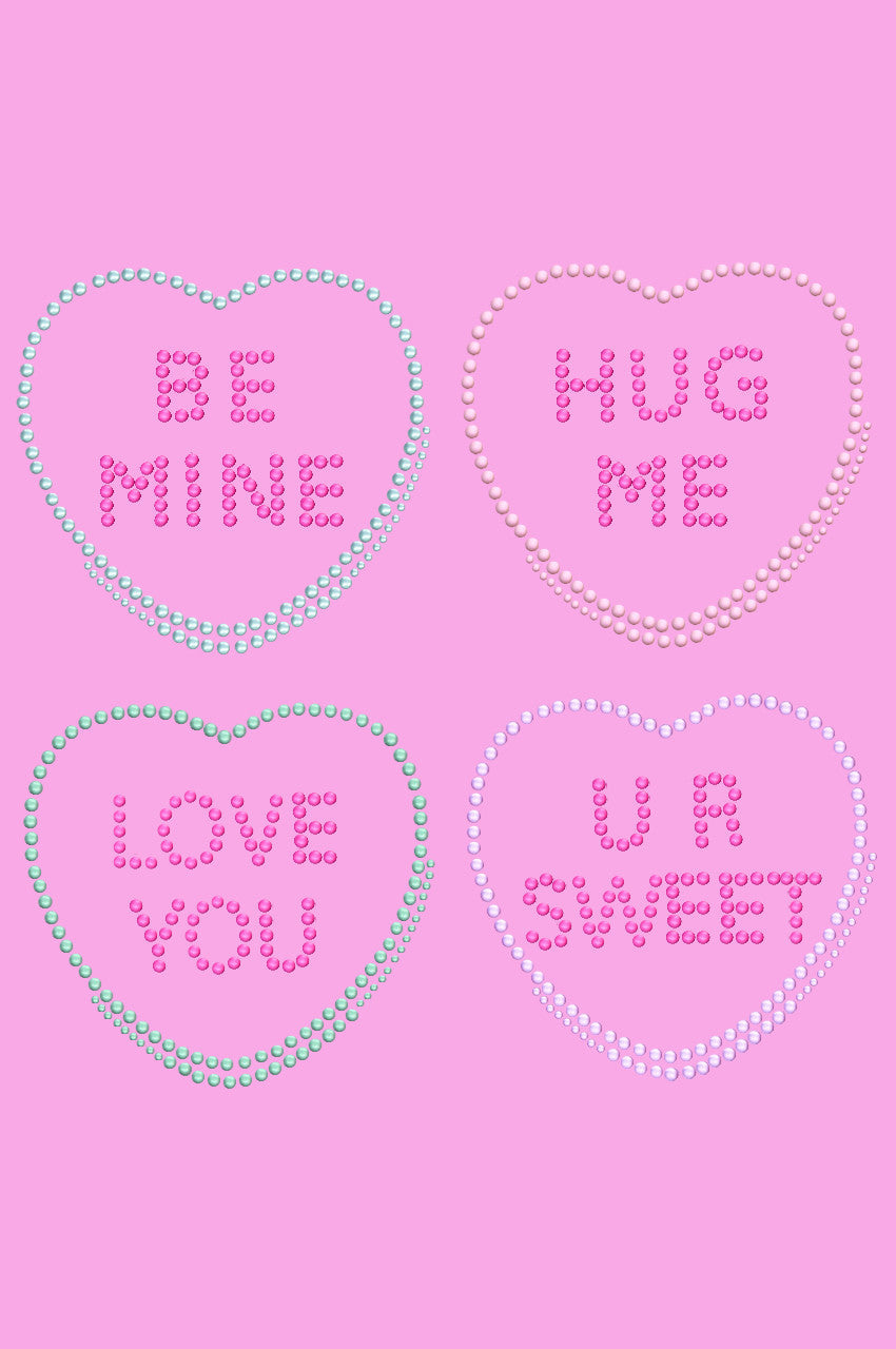 Candy Conversation Hearts - Womens T-shirt