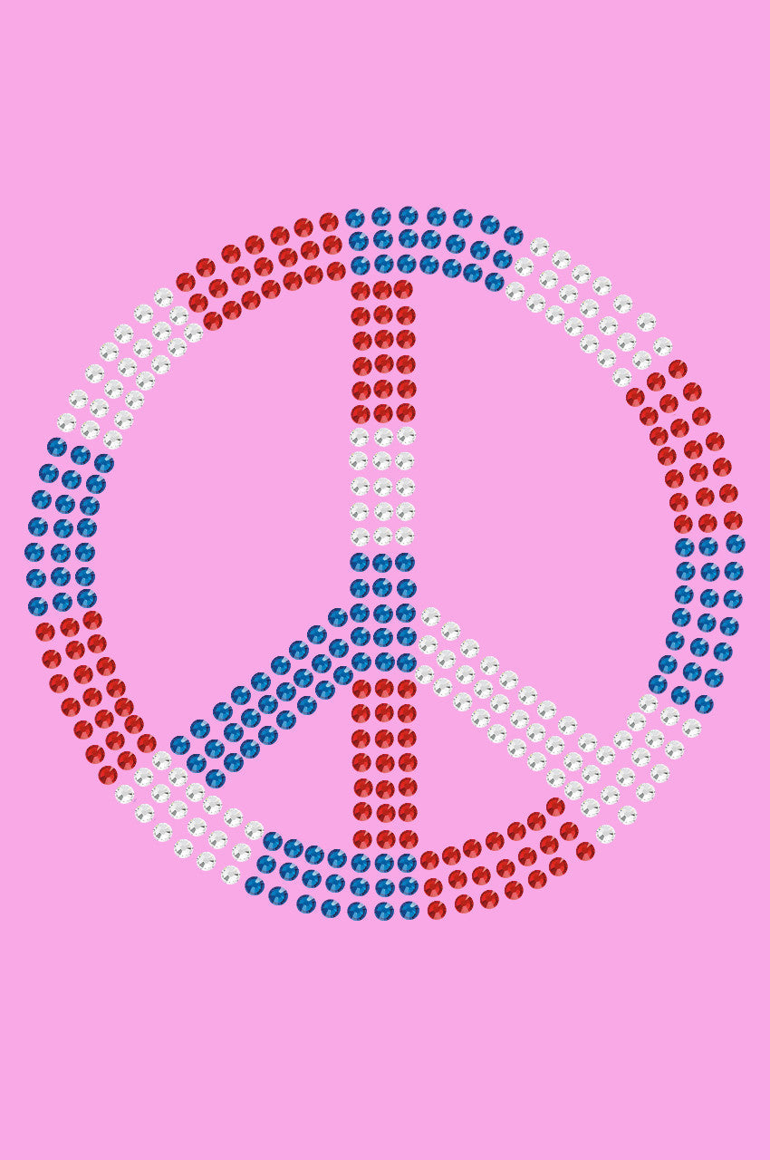 Peace Sign (Red, White, & Blue) - Womens T-shirt