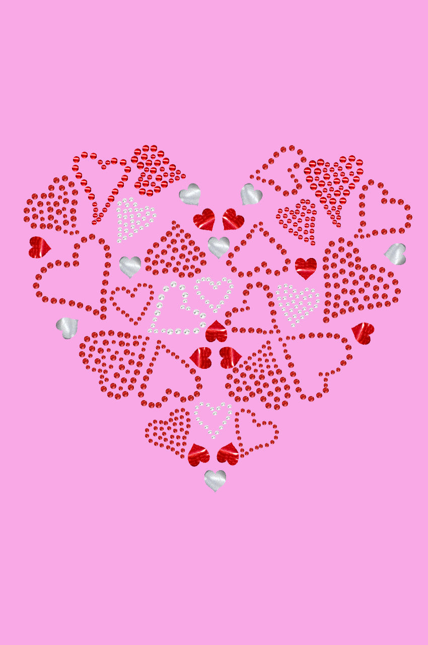Red Heart with Hearts - Womwns Tee