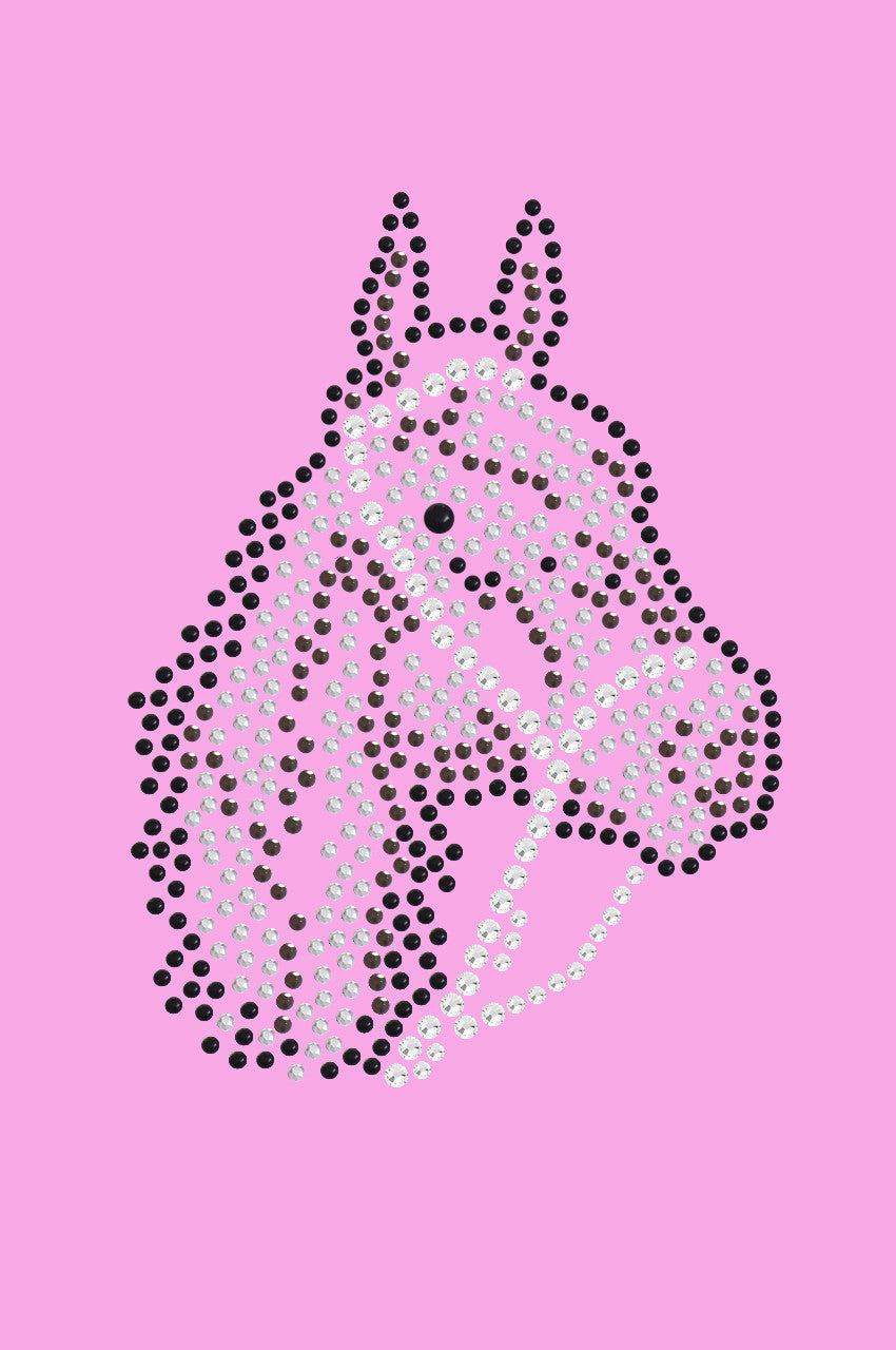 Horse Face (Brown Rhinestuds) - Womens T-shirt