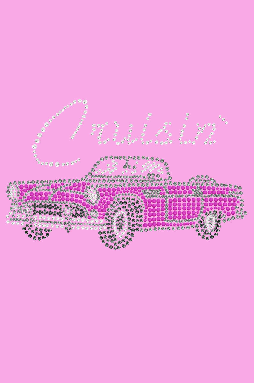 Cruisin Pink Convertible - Womens T-shirt
