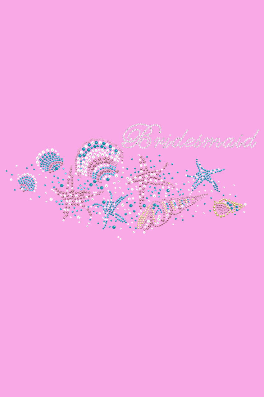 Bridesmaid with Seashells- Womens T-shirt