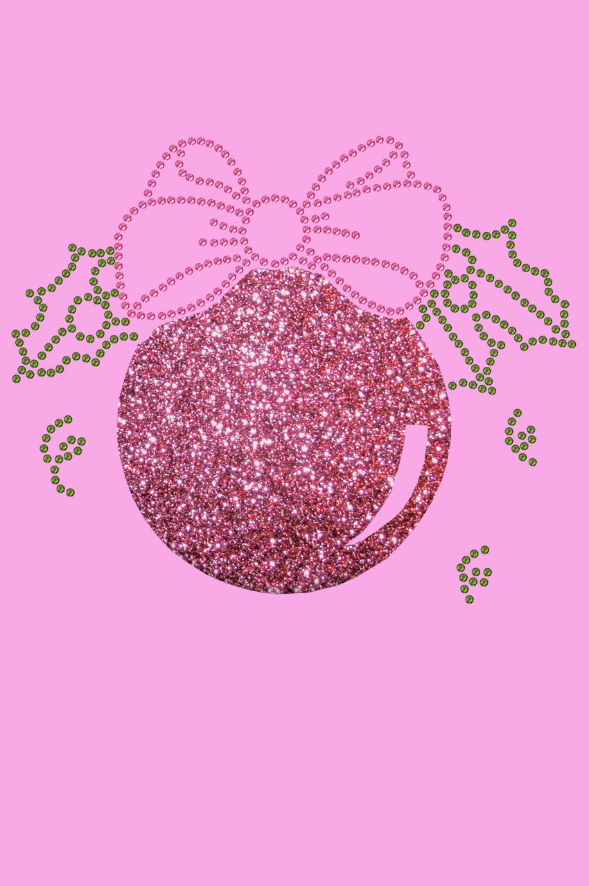 Pink Glitter Ornament - Womens T-shirt