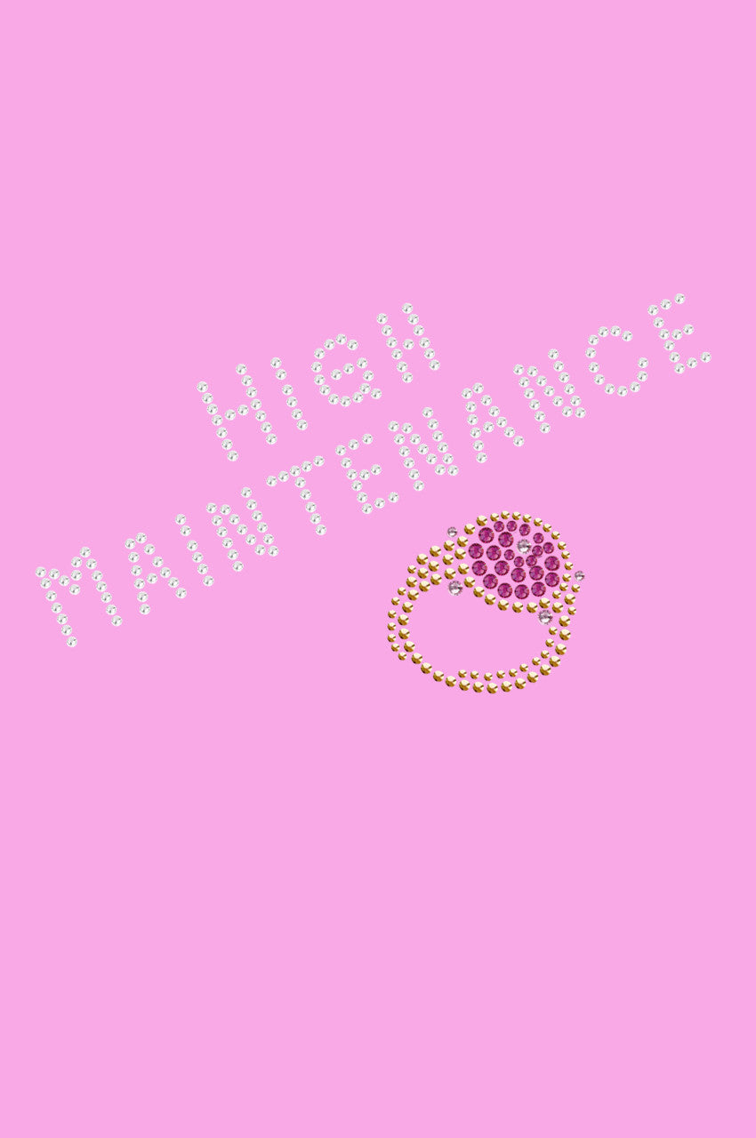 High Maintenance - Austrian crystal Fuchsia Ring - Womens T-shirt
