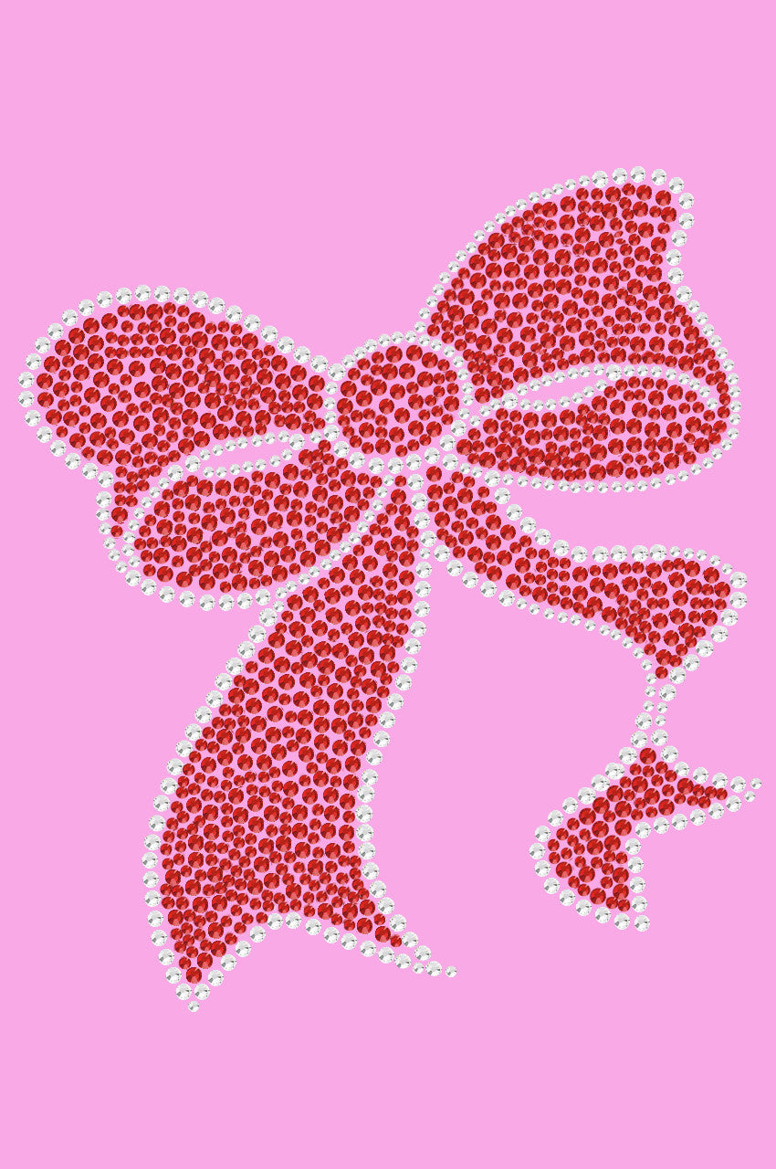 Red Rhinestone Bow - Womens Tee