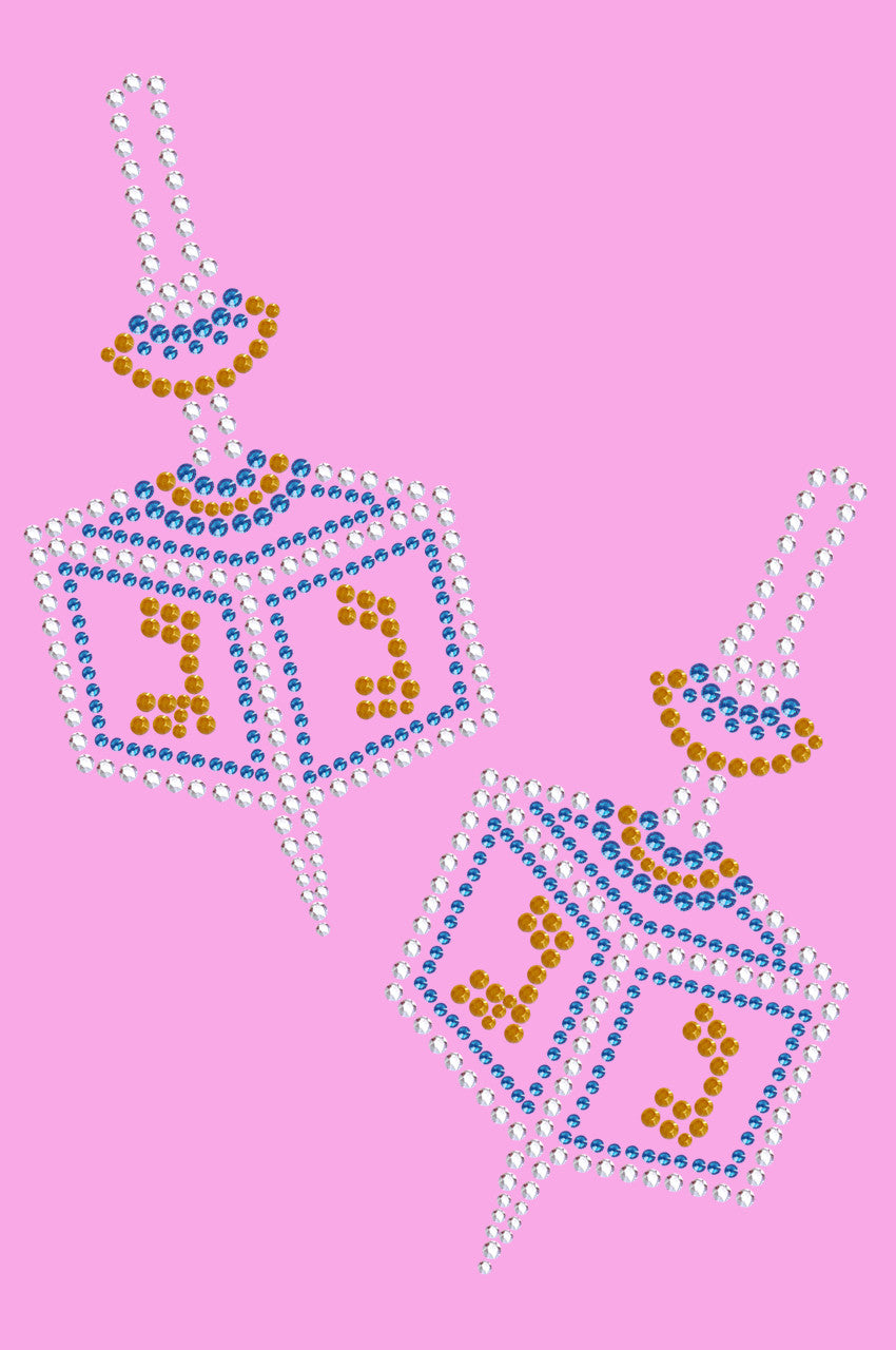 Dreidel - Large (Blue, Silver, & Gold) - Women's T-shirt