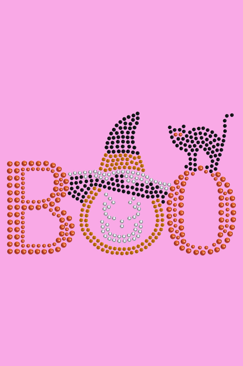 Boo - Hat and Cat - Womens T-shirt